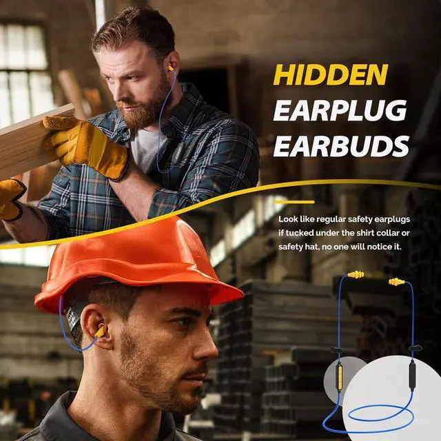 Alt view image 3 of 7 - Bluetooth Work Earplugs Headphone Wireless in-Ear Noise Isolating Earbuds 29dB Noise Reduction Headphone with Control 19+ Hours Battery for Lawn Mowing Safety Industrial Construction(Black)