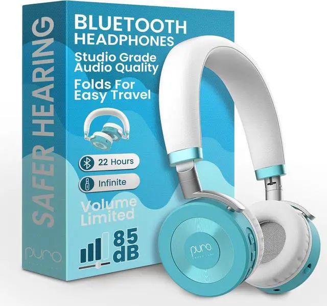 Main image of JuniorJam Plus Volume-Limiting Wireless Bluetooth Headphones for Kids Secure Audio with Adjustable On-Ear Design 22-Hour Battery Life Ideal for Tablets Smartphones & PCs - Teal