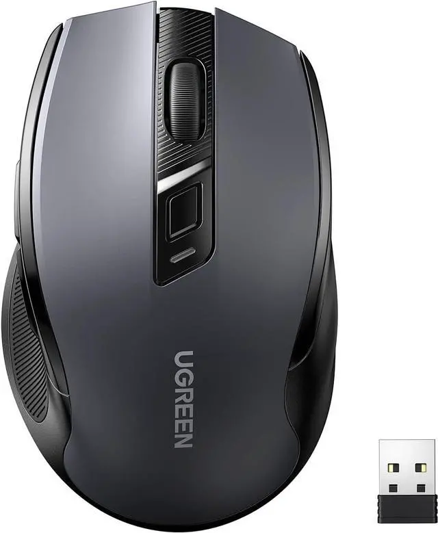 Main image of Wireless Mouse 2.4G with USB Receiver 5-Level 4000 DPI 6 Buttons 18 Months Battery Life Cordless Mouse Ergonomic Computer Mice for Laptop Computer PC MacBook Chromebook Black