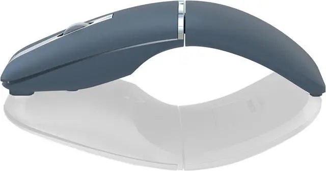 Main image of Bluetooth Arc Travel Mouse - BT & USB Wireless Dual Mode Rechargeable Slim Rotatable Portable 3-Speed DPI Silent Computer Mouse for  Laptop PC Chromebook Tablet - Sapphire Blue