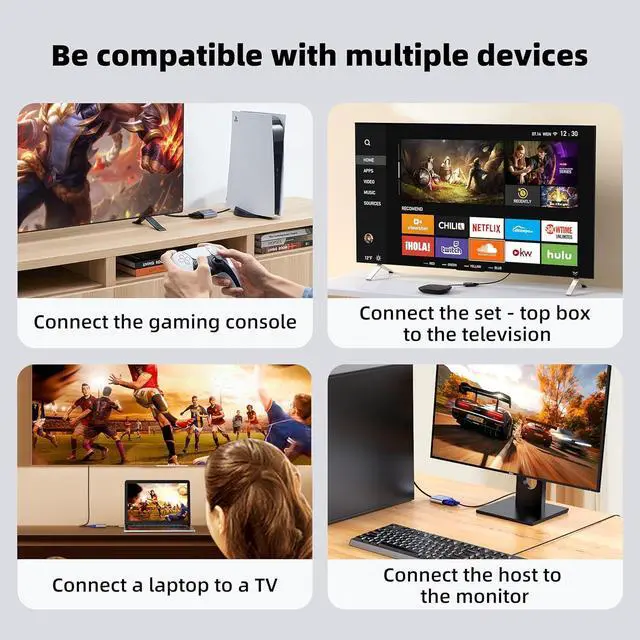 Alt view image 7 of 7 - AG6202 Chip HDMI to VGA Adapter, 1080P Video Converter for Laptop PC TV Monitor Projector, Gold Plated Connector Cable