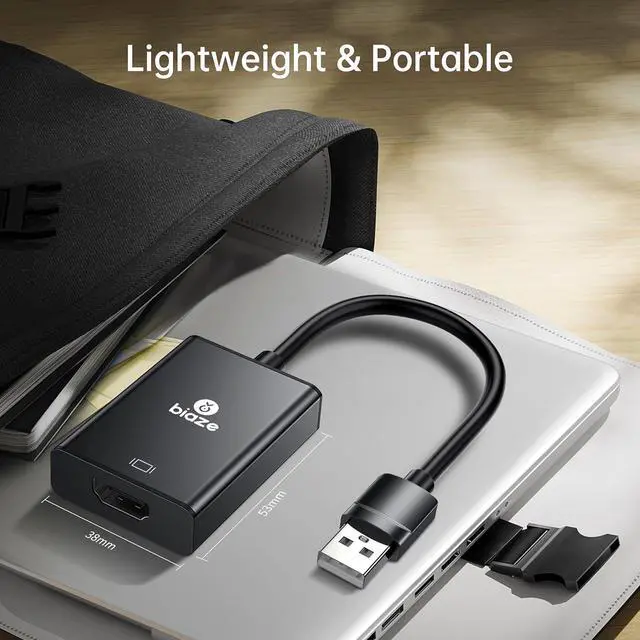 Alt view image 6 of 6 - USB to HDMI Converter, Supports 4K@60Hz HDR, Compatible with laptops/desktops/TVs/Monitors/projectors. HDMI to USB Adapter, Compatible with Windows/Mac Systems (USB to HDMI Converter)