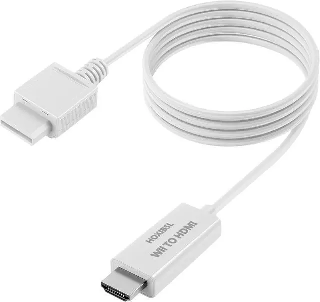 Main image of 5ft WII to HDMI Converter Cable Adapter for use with Full HD 1080P Devices with an HDMI Port Compatible with WII U HDTV Monitor (White)