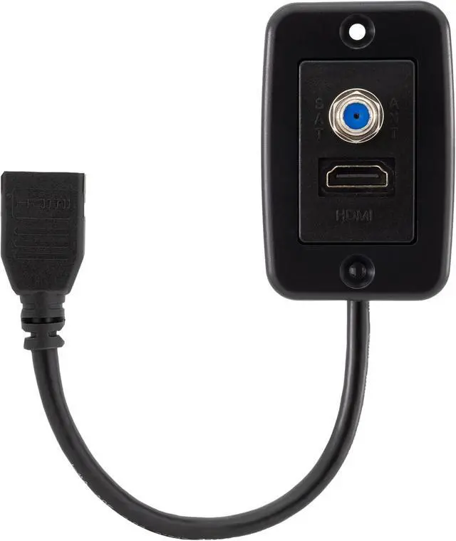 Alt view image 6 of 7 - RV Cable TV Hookup Extender Coaxial Cable Connector and HDMI Wall Plate Pass Through | Does Not Convert Coax to HDMI