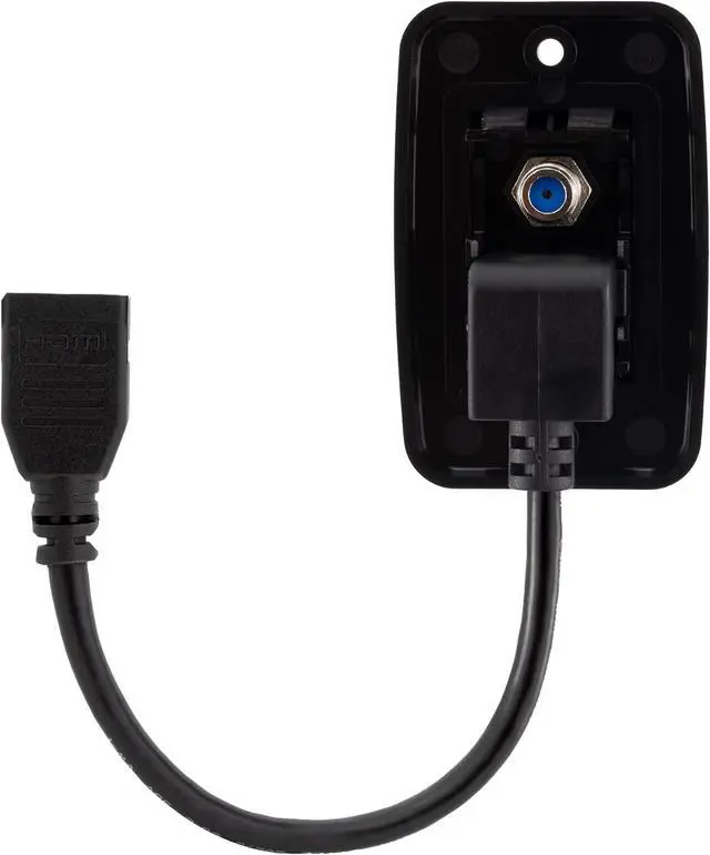 Alt view image 7 of 7 - RV Cable TV Hookup Extender Coaxial Cable Connector and HDMI Wall Plate Pass Through | Does Not Convert Coax to HDMI