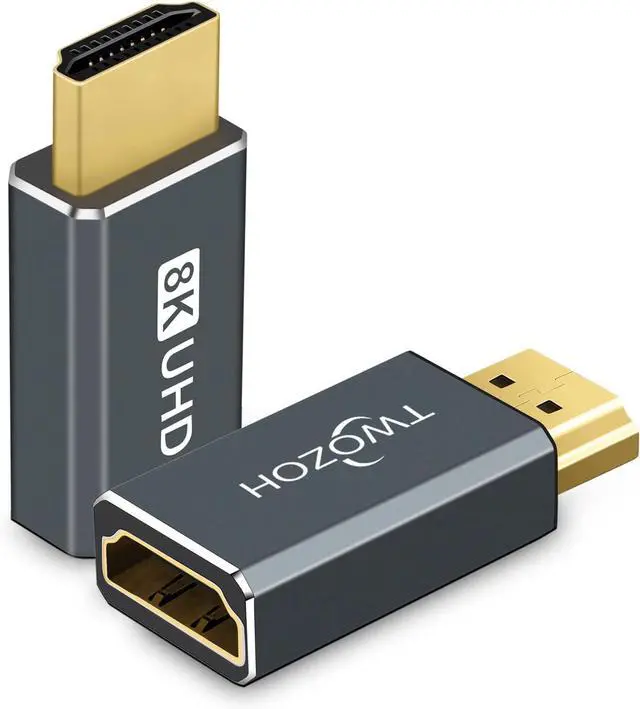 Alt view image 2 of 6 - 8K HDMI Extension Adapter (2-Pack) HDMI 2.1 Male to Female Connector Extender Support 8K@60Hz 4K@144Hz 2K@240Hz