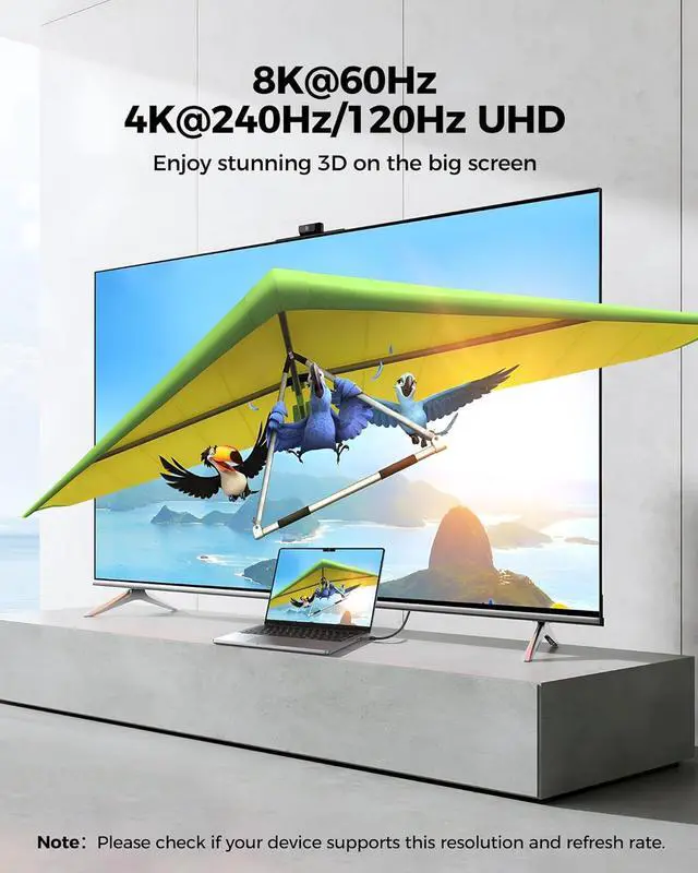 Alt view image 4 of 7 - 8K 4K Mini HDMI to HDMI Cable 1FT Mini HDMI 2.1 Cord [8K 60Hz 4K@240Hz 144Hz 120Hz Upgrade Braided] 48Gbps Compatible with Camera Camcorder Laptop Tablet Monitor Raspberry Pi Zero