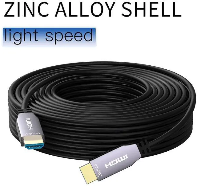 Alt view image 2 of 7 - HDMI Cable 75 ft/Fiber Optical High Speed 18Gbps UHD 4K HDMI Cable/Support 4K@60Hz 4:4:4 HDCP2.2 HDR10 ARC 3D Dolby Vision HEC One Direction