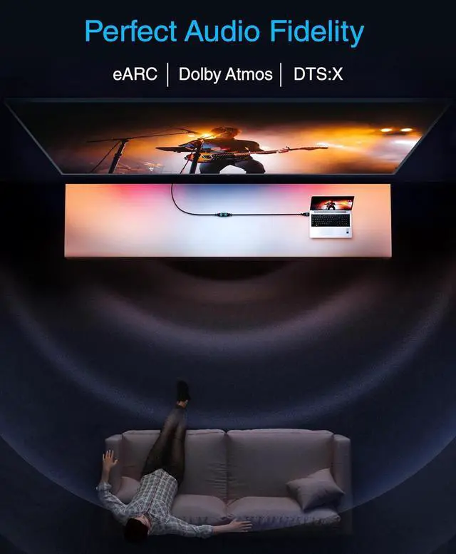 Alt view image 3 of 7 - HDMI Extension Cable (25FT 4K 60Hz HDMI Extender Male to Female Adapter High Speed 18Gbps) - Compatible with Xbox  PS5/PS4 Nintendo Switch TV Stick Laptop Chromecast Wii U