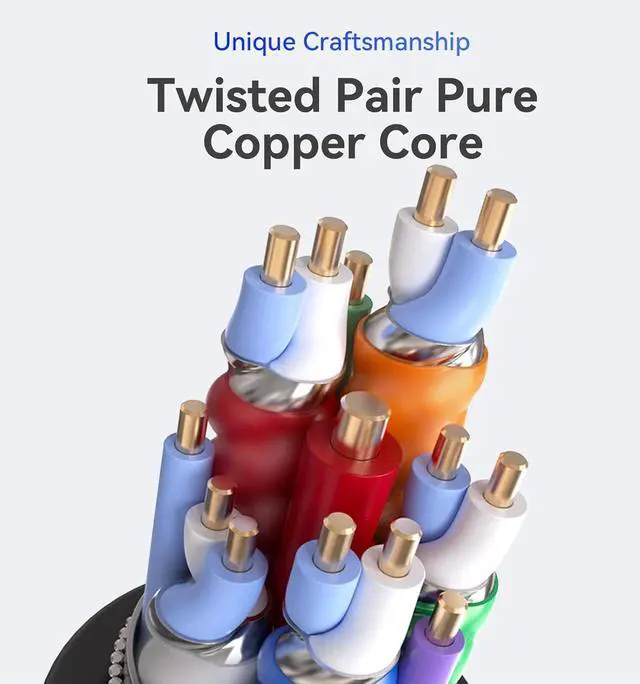 Alt view image 3 of 7 - 8K HDMI Cable Copper Core 3.6mm Diameter 48Gbps Full PIN HDMI 2.1 8K@60Hz 4K@240Hz UHD Support HDMI A to A for Camera HDTV Projector Computer  Xbox PS5 Apple TV (1m)