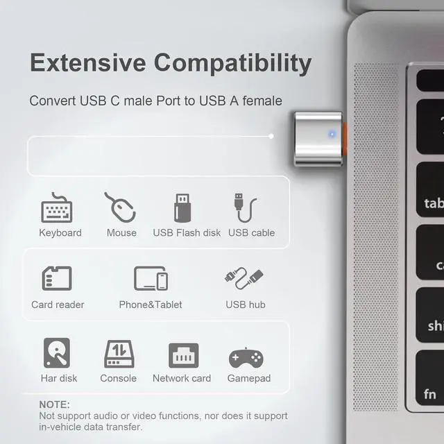 Alt view image 4 of 7 - 3Pack Upgraded USB C to USB Adapter High-speed data Transfer USB C Male to USB 3.0 Female OTG Adapter for iPhone17 16 15 Mac iPad  Galaxy S24 S25 Notebook and More Type C Devices