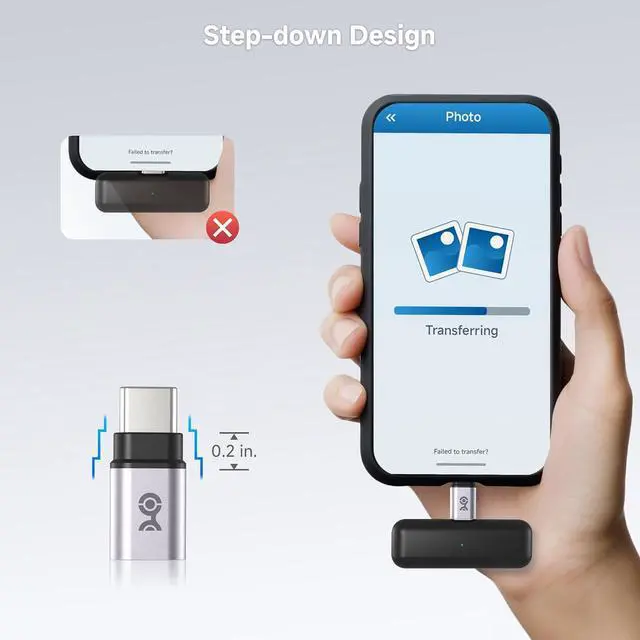 Alt view image 4 of 7 - 2-Pack USB C Extender Adapter Up to [4K@240Hz Video 240W Charging 40Gbps Data Transfer] USBC Female to USBC Male Adapter USB Type C Extender