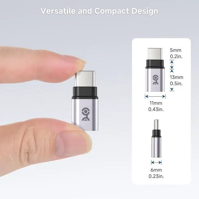 Alt view image 7 of 7 - 2-Pack USB C Extender Adapter Up to [4K@240Hz Video 240W Charging 40Gbps Data Transfer] USBC Female to USBC Male Adapter USB Type C Extender