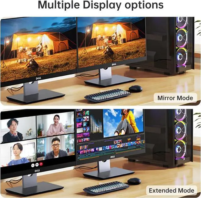 Alt view image 3 of 7 - USB C to DisplayPort 1.4 Adapter 8K@60Hz Thunderbolt 4/3 to DisplayPort Converter Compatible with iPhone 16/15 Galaxy S25 MacBook Pro/Air iPad XPS