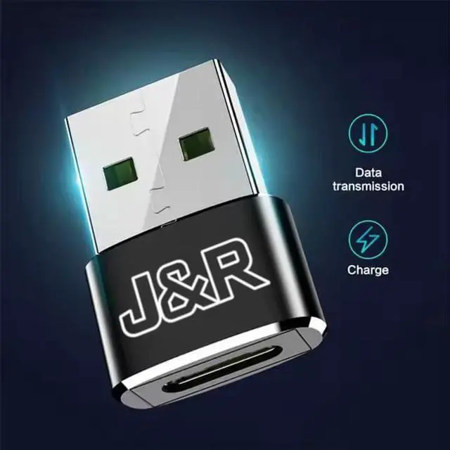 Alt view image 3 of 6 - USB to USB C Adapter USB C to USB Adaptor Metal Mini Converter for Data & Charging Ultra-Compact 2-Pack (Black & Silver) for   Google Pixel iPhone