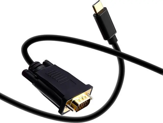 Main image of USB C to VGA Adapter Cable 6FT/1.8M USB Type-C to VGA Male to Male Converter Cable with Gold-Plated Port for Monitor Phones Laptops and HDTV (Not Support Thunderbolt Port)