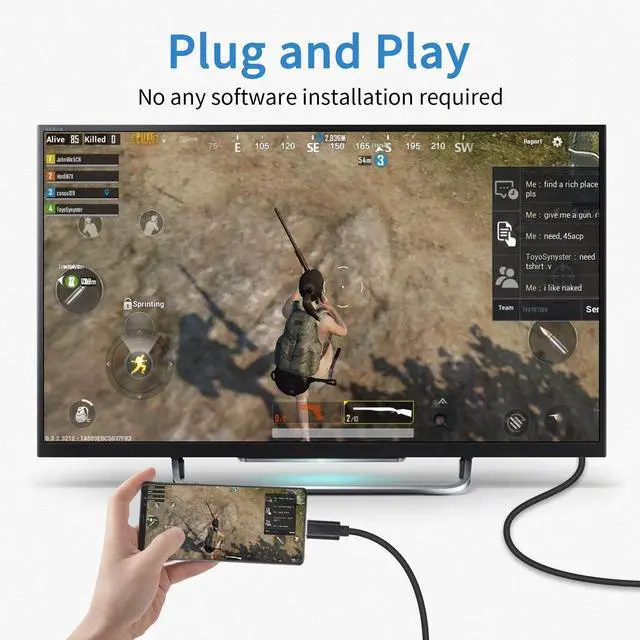 Alt view image 6 of 7 - USB C to VGA Adapter Cable 6FT/1.8M USB Type-C to VGA Male to Male Converter Cable with Gold-Plated Port for Monitor Phones Laptops and HDTV (Not Support Thunderbolt Port)