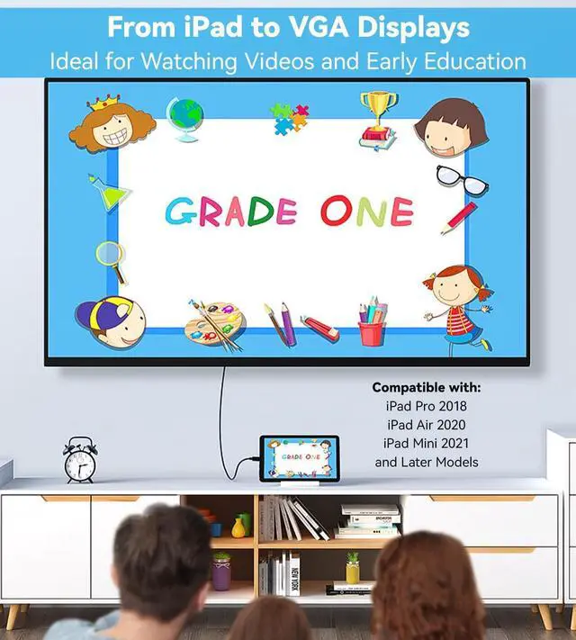 Alt view image 7 of 7 - USB C to VGA Cable 3FT USB Type-C to VGA Male to Male Adapter Cord Thunderbolt 3 Compatible VGA to USB-C Cable for iPhone 15 Pro MacBook Pro/Air iPad Pro Surface Book 3 Galaxy S23 More