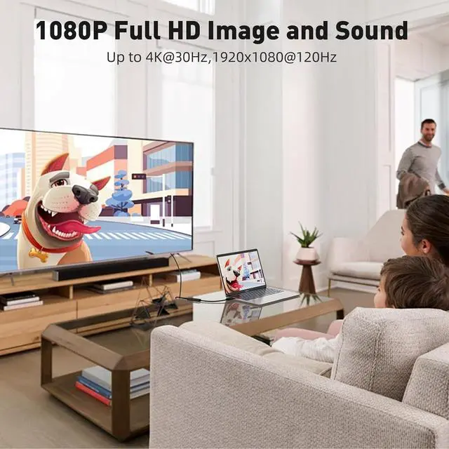 Alt view image 5 of 7 - 4K DisplayPort to HDMI Adapter Uni-Directional Display Port DP to HDMI Adapter Cable Male to Female Compatible with Computer Monitor TV Projector (DP to HDMI)