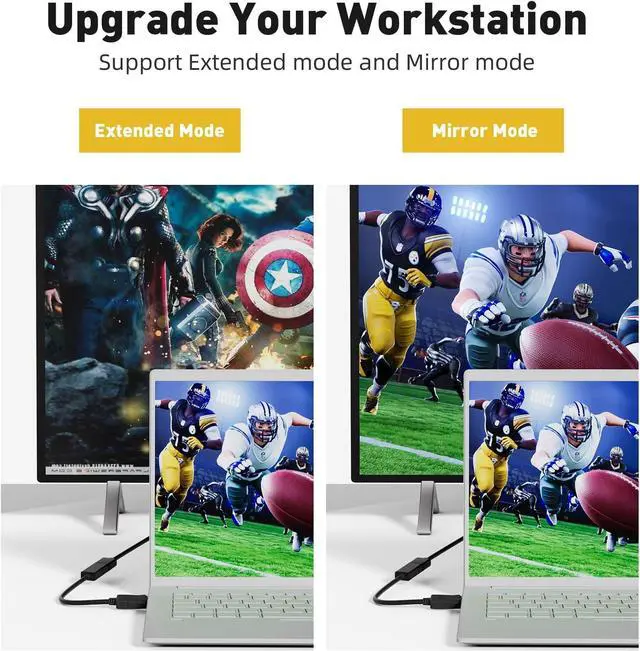 Alt view image 6 of 7 - 4K DisplayPort to HDMI Adapter Uni-Directional Display Port DP to HDMI Adapter Cable Male to Female Compatible with Computer Monitor TV Projector (DP to HDMI)