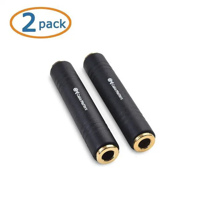 Alt view image 2 of 5 - 2-Pack 1/4 Coupler TRS Extension Adapter (1/4 TRS Female to Female Adapter)