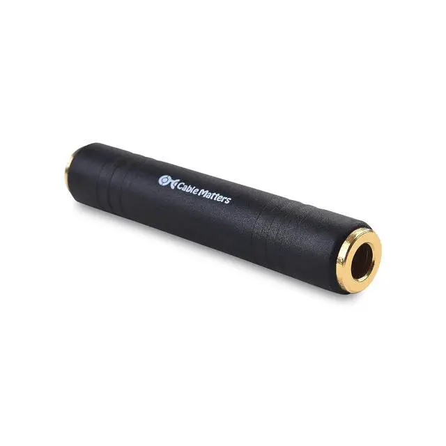 Alt view image 3 of 5 - 2-Pack 1/4 Coupler TRS Extension Adapter (1/4 TRS Female to Female Adapter)