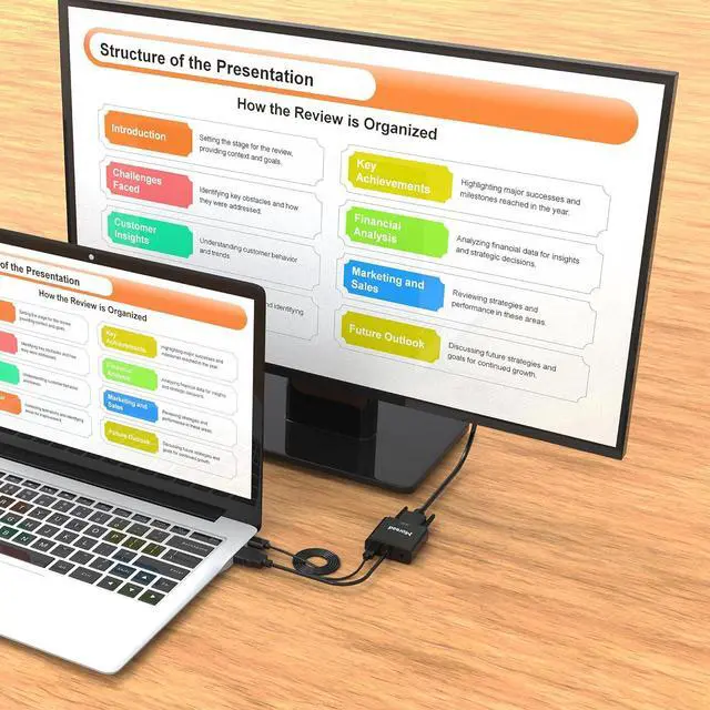 Alt view image 2 of 7 - HDMI to VGA with Audio Gold-Plated Active HDMI to VGA Adapter (Male to Female) with Micro USB Power Cable & 3.5mm Audio Cable for PS4 MacBook Pro Mac mini  TV and More - Black