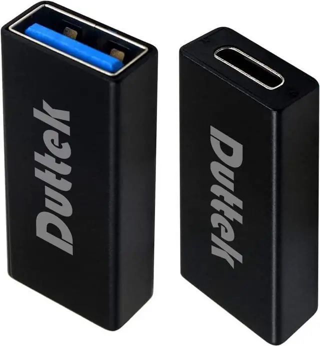 Alt view image 7 of 7 - USB C Female to USB A Female Adapter 5Gbps Data Power Type-C to Type-A Converter OTG Adapter Compatible with MacBook Pro Laptop 2 Pack (Black)