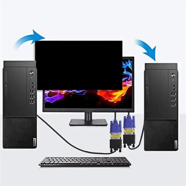 Alt view image 3 of 6 - 6-Pack DB15 VGA SVGA KVM Male to Male Mini Gender Changer Coupler Adapter Connector for PC