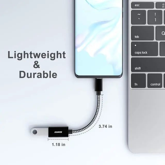 Alt view image 5 of 7 - USB C to USB 3.0 Adapter 2 Pack USB C to A Male to Female Adapter Compatible with MacBook 2022 2021 2020  Galaxy Note 20 Galaxy S20 S21 Google Pixel Nexus and More