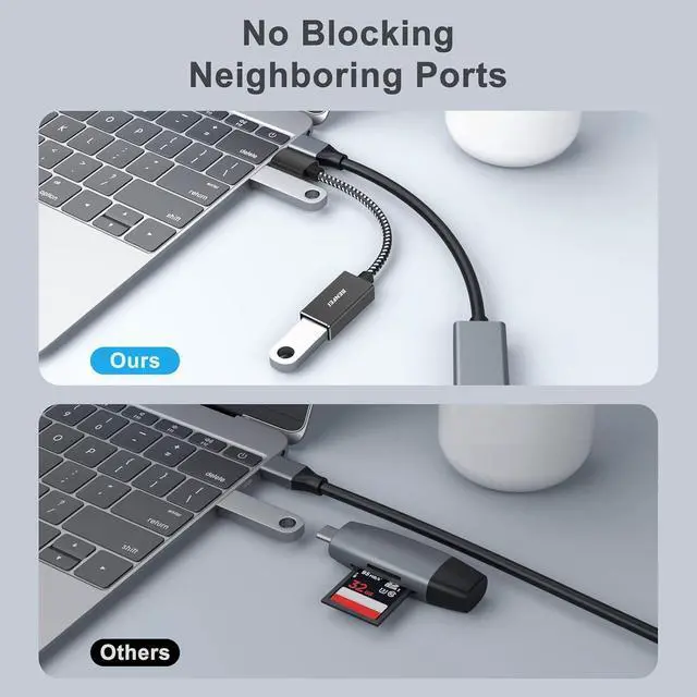 Alt view image 7 of 7 - USB C to USB 3.0 Adapter 2 Pack USB C to A Male to Female Adapter Compatible with MacBook 2022 2021 2020  Galaxy Note 20 Galaxy S20 S21 Google Pixel Nexus and More