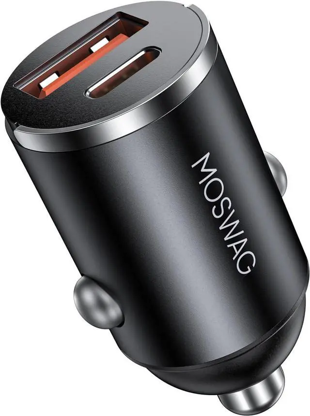 Main image of Car Charger Invisible Cigarette Lighter USB Adapter [All Metal & Mini] 18W&15.5W 2 Port Car Adapter QC3.0 Dual Port Cigarette Lighter for iPhone 16 15  S25 Ultra Piexl 7 and More