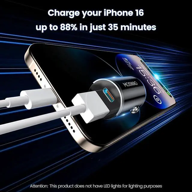 Alt view image 4 of 6 - Car Charger Invisible Cigarette Lighter USB Adapter [All Metal & Mini] 18W&15.5W 2 Port Car Adapter QC3.0 Dual Port Cigarette Lighter for iPhone 16 15  S25 Ultra Piexl 7 and More