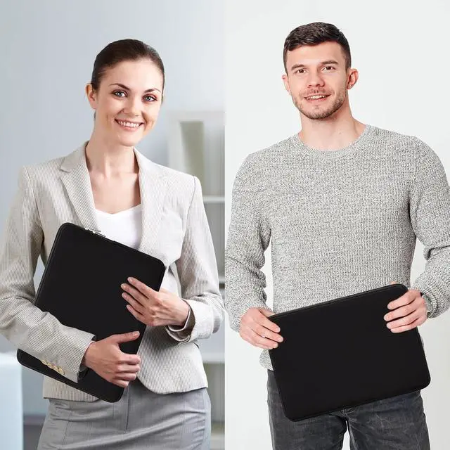 Alt view image 7 of 7 - RAINYEAR 14 Inch Laptop Sleeve Case Protective Soft Padded Zipper Cover Carrying Computer Bag Compatible with 14 Notebook Chromebook Tablet Ultrabook (Black)