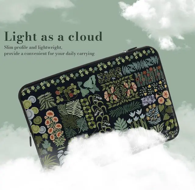 Alt view image 3 of 7 - Laptop Sleeve 13 inch for MacBook Air 13-13.6 inch M3/M2/M1 Cute Laptop Sleeve for MacBook Pro 13 inch Slim Protective Travel Carrying Case for MacBook Pro 14 Chromebook HP  Black