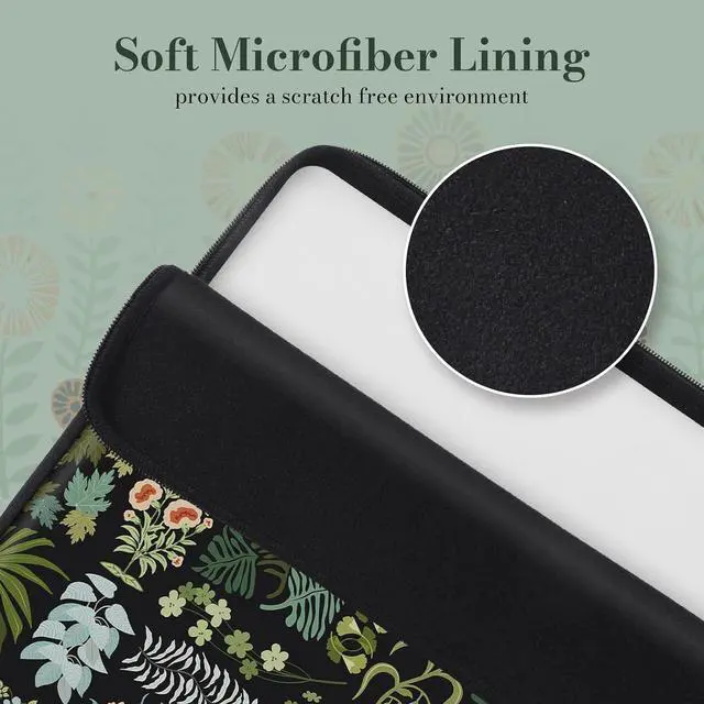 Alt view image 2 of 7 - Laptop Sleeve 13 inch for MacBook Air 13-13.6 inch M3/M2/M1 Cute Laptop Sleeve for MacBook Pro 13 inch Slim Protective Travel Carrying Case for MacBook Pro 14 Chromebook HP  Black