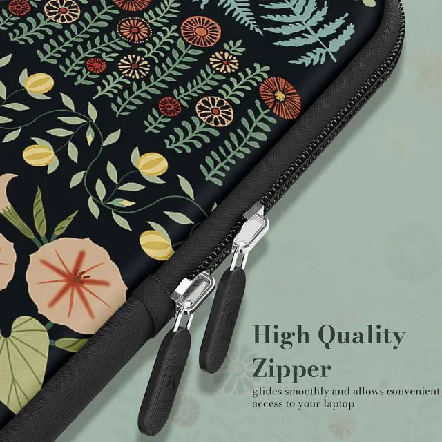 Alt view image 5 of 7 - Laptop Sleeve 13 inch for MacBook Air 13-13.6 inch M3/M2/M1 Cute Laptop Sleeve for MacBook Pro 13 inch Slim Protective Travel Carrying Case for MacBook Pro 14 Chromebook HP  Black