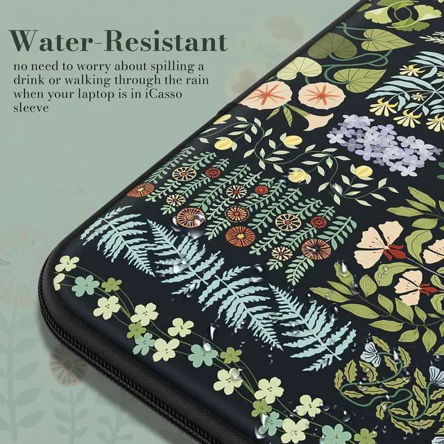 Alt view image 4 of 7 - Laptop Sleeve 13 inch for MacBook Air 13-13.6 inch M3/M2/M1 Cute Laptop Sleeve for MacBook Pro 13 inch Slim Protective Travel Carrying Case for MacBook Pro 14 Chromebook HP  Black