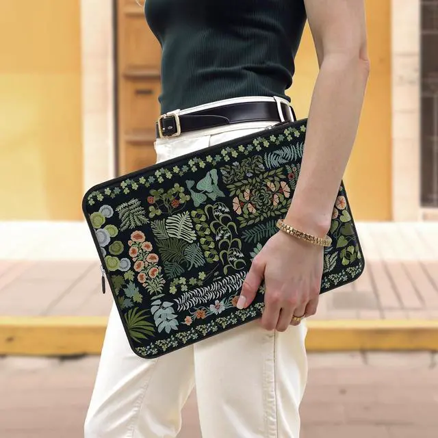 Alt view image 7 of 7 - Laptop Sleeve 13 inch for MacBook Air 13-13.6 inch M3/M2/M1 Cute Laptop Sleeve for MacBook Pro 13 inch Slim Protective Travel Carrying Case for MacBook Pro 14 Chromebook HP  Black