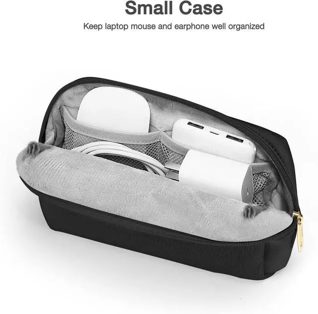 Alt view image 6 of 7 - 13-14 inch 360 Protective Laptop Sleeve Compatible with Macbook Air/Pro HP     13.3 inch Anti-theft Shockproof Carrying Case Neoprene Vertical Bag with Small Case Black