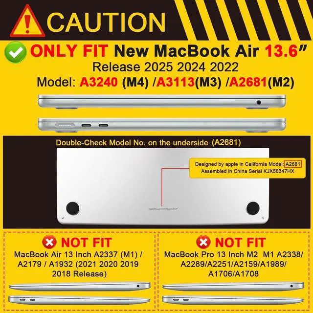 Alt view image 3 of 6 - Case for New MacBook Air 13.6 inch 2025 M4 2024 2022 Release Model A3240 A3113 M3 A2681 M2 Designed Protective Hardshell Keyboard Cover and USB-C OTG Adapter Vintage Flower