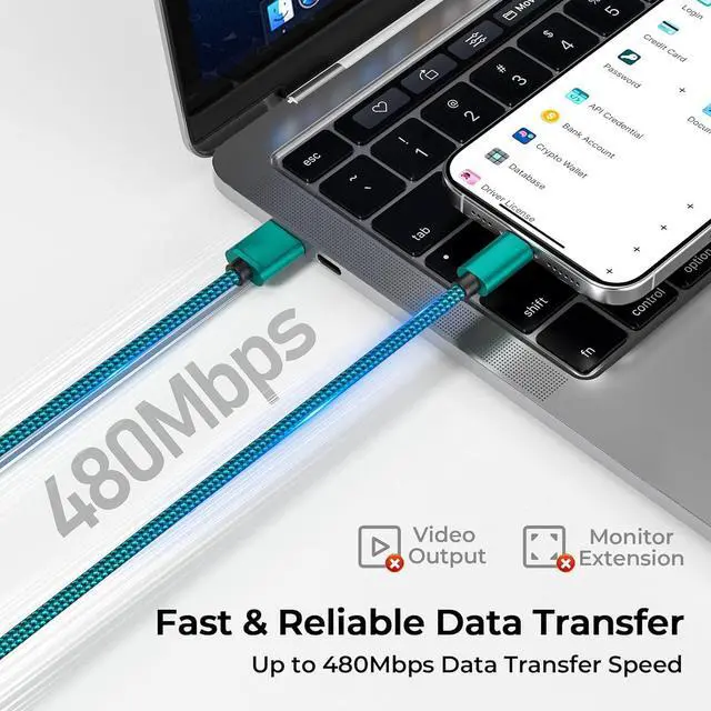 Alt view image 5 of 7 - for iPhone 17 16 Pro Max Car Carplay Cable 3Pack 3.3/6.6/10FT USB A to USB C Car Charger Cord for iPad 10 Air 4 5 Mini 6 7  15 Plus  Galaxy S24 S25 Z Flip Fold A54 A53 A52 A51