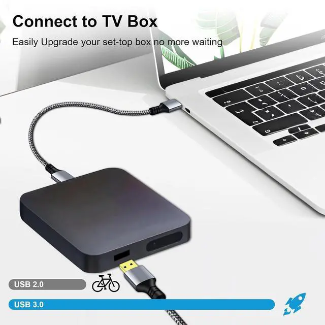 Alt view image 2 of 7 - USB 3.0 A to A Male Cable 1Ft USB Male to Male Cable Double End USB Cord Compatible with Hard Drive Enclosures DVD Player Laptop (Silver 1FT)