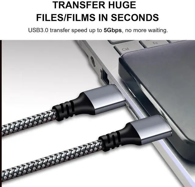 Alt view image 5 of 7 - USB 3.0 A to A Male Cable 1Ft USB Male to Male Cable Double End USB Cord Compatible with Hard Drive Enclosures DVD Player Laptop (Silver 1FT)