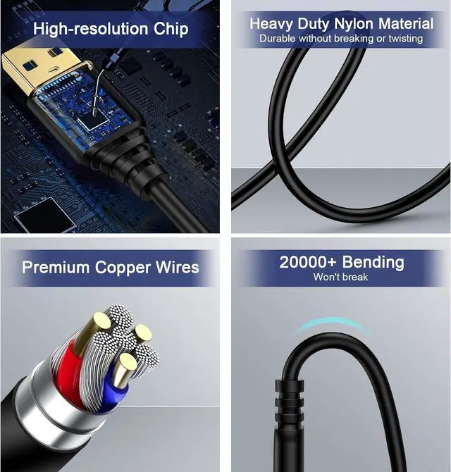 Alt view image 3 of 7 - USB to USB Cable 6FT USB 3.0 Cable Type A Male to Type A Male Cable High Speed Data Data Transfer USB Cord for Computer Hard Drive Printer  Laptop TV USB Hub DVD Player Laptop Cooler and More