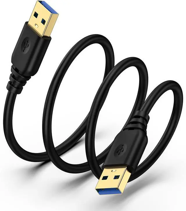 Main image of USB to USB Cable 6FT USB 3.0 Cable Type A Male to Type A Male Cable High Speed Data Data Transfer USB Cord for Computer Hard Drive Printer  Laptop TV USB Hub DVD Player Laptop Cooler and More