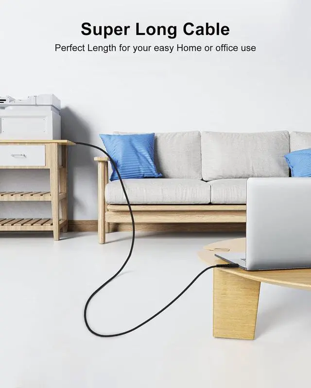 Alt view image 5 of 7 - 6FT USB Printer Cable USB 2.0 Type A Male to B Male Cable  Cord for HP Canon Brother  Epson Lexmark Xerox to Computer/Laptop/PC USB 2.0 MIDI Cable for Keyboard Digital Piano DAC