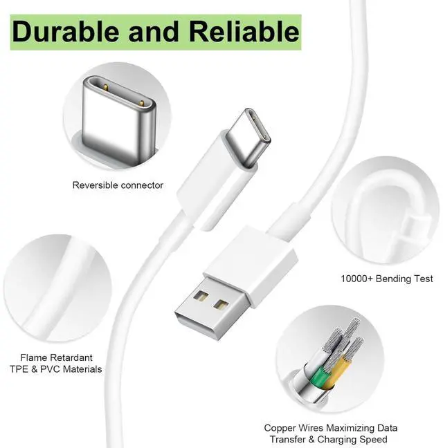 Alt view image 6 of 7 - Short iPhone 15/16/17 CarPlay Cable 1.15ft [2-Pack] C USB A to USB C Fast Charging Cord for  iPhone Pro/Max/Air Android Auto Charger for  Galaxy S24/S23 Google Pixel Z Flip