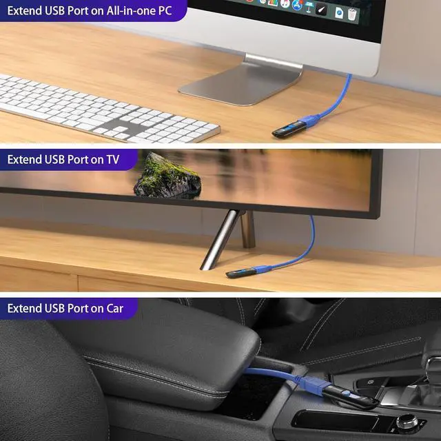 Alt view image 6 of 7 - Short USB 3.0 Extension Cable USB-A Extender Male to Female 5Gbps (1FT 2-Pack)