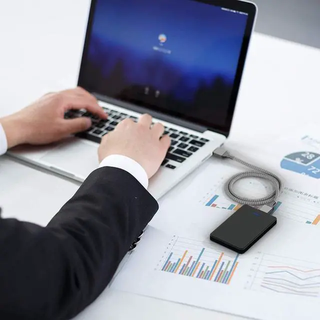 Alt view image 2 of 7 - USB A to USB A Cable 6.6 FT USB 3.0 Male to Male Cable Braided Nylon High-Speed Transfer USB to USB 3.0 for Hard Drive Enclosures Cameras DVD Player Laptop More (Grey)